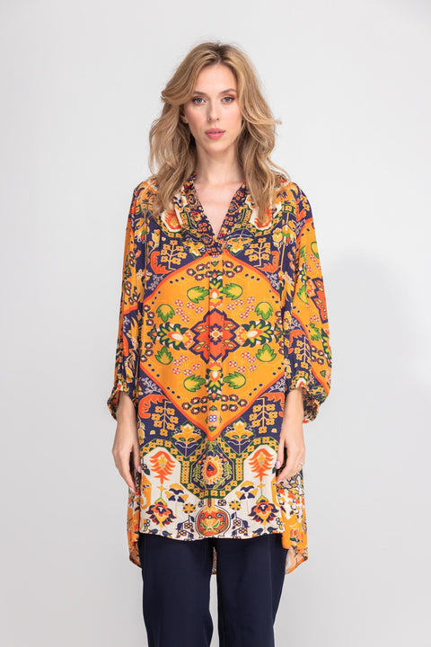 SAFFRON - BLOUSON TUNIC DRESS DRESS The Swank Store 