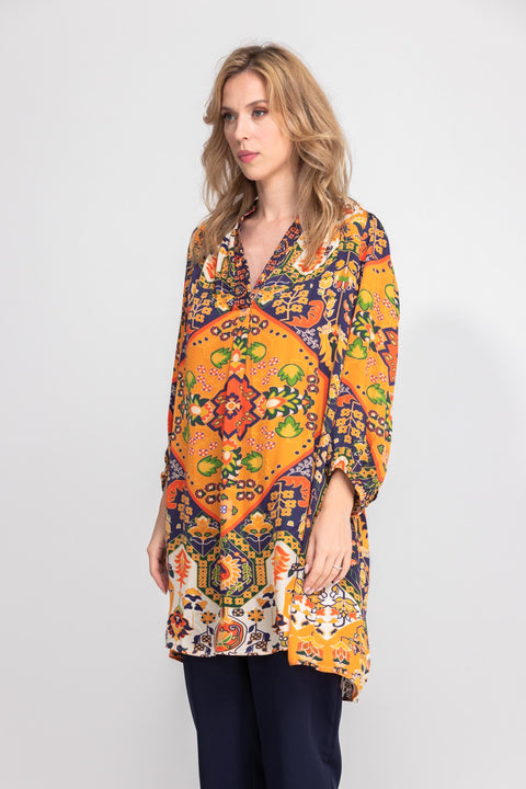 SAFFRON - BLOUSON TUNIC DRESS DRESS The Swank Store 