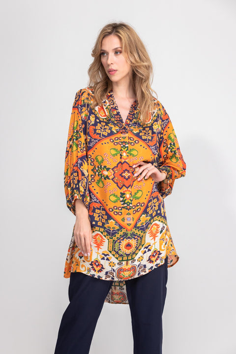 SAFFRON - BLOUSON TUNIC DRESS DRESS The Swank Store 