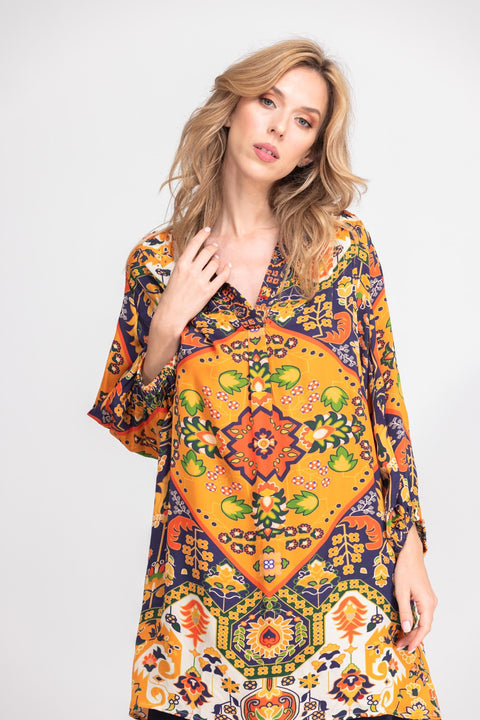 SAFFRON - BLOUSON TUNIC DRESS DRESS The Swank Store 