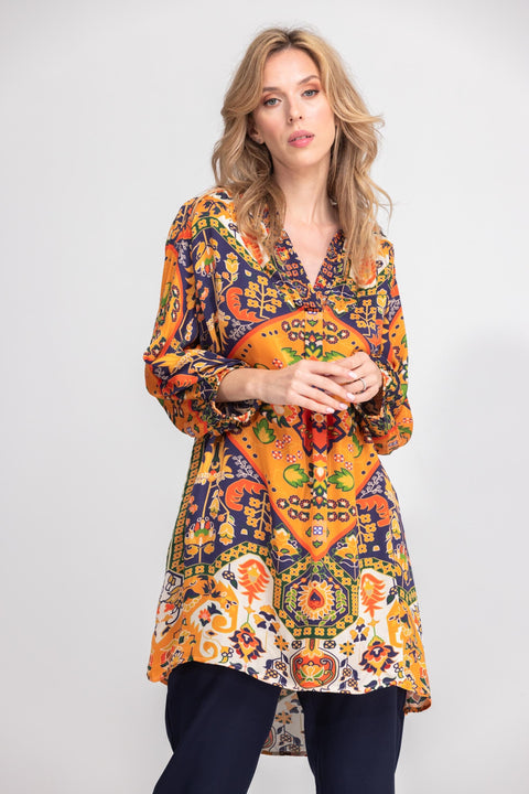 SAFFRON - BLOUSON TUNIC DRESS DRESS The Swank Store 